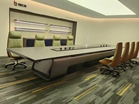 Meubles de bureau modernes avec une peinture haut de gamme et une table de conférence en bois carrée intelligente, créez une grande salle de réunion pour le PDG