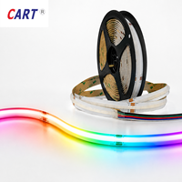 Lampu Strip LED COB RGBW Fleksibel DC24V 12mm 784Leds/m, Warna Putih Hangat Merah Biru, Pencahayaan Linear Tira untuk Ruangan Bar UL, Promo CART Hot Sale