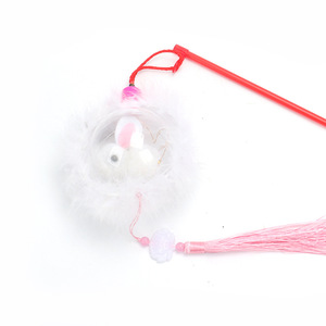 Lanterne de Lapin en Jade Lumineuse, Portable, Motif Lapin de Dessin Animé, Boule Ciel Étoilé, Style Ancien Hanfu, Lanterne de Palais pour le Festival de la Mi-Automne - Product Image 3