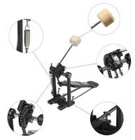 Stanluo Black Aluminum Alloy Drum Pedal Beater Percussion Instrument Accessory for Drum Players