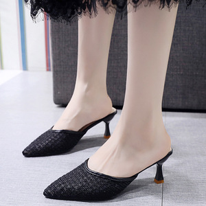 Nouvelles sandales d'été 2025 pour femmes, style coréen, à <span class=keywords><strong>talon</strong></span> fin, bout pointu, ouvertes, tendance, pour influenceurs - Product Image 2