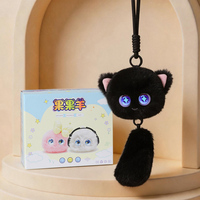 Porte-clés en peluche AI Chat, pendentif animal en peluche moelleux, breloque de sac Kawaii, porte-clés chaton doux, décoration pour sac à dos et sac à main, vente en gros