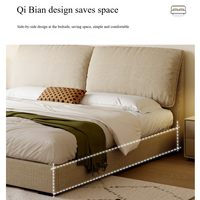 Lit en tissu moderne de fabrication chinoise, lit king size, lit double rembourré