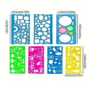 Juego de Reglas Geométricas Multifuncionales para Dibujo Creativo, Rompecabezas, Rizador de Cuerpo, Juguetes Educativos para Estudiantes, Aprendizaje de Arte 3+ 8.5 - Product Image 2