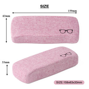 Brillen etui Multi Bright Color Leinen gewebe Oberflächen material Hartschalen-Brillen halter Aufbewahrung koffer - Product Image 2