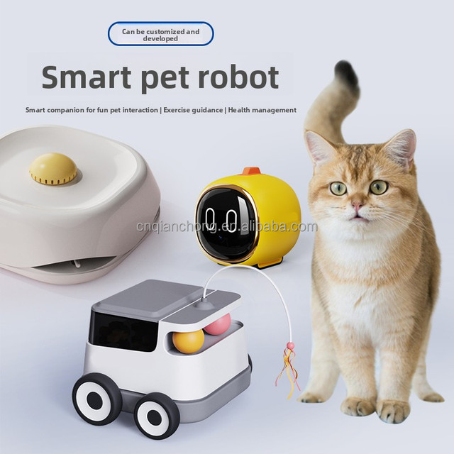 New Intelligent Pet Robot Toys Wireless Control Smart App Pet Companion Robot with 2K Video & Remote Audio Pet Interactive Toys