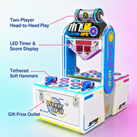 Petit jeu interactif UFO Whac-a-Mole à deux joueurs avec marteau, machine de jeu à prix, affichage LED du score, en métal et plastique, 1 an de divertissement