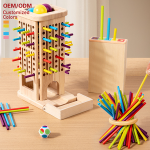 Jeu de Tour d'Équilibre en Bois Montessori pour Enfants, Jeu de Bâtons de Pisa, <span class=keywords><strong>Jouet</strong></span> Éducatif Interactif Parent-Enfant, Cadeau pour Enfants Garçons - Product Image 2