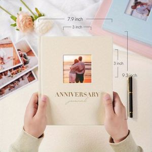 A3 Leather Spiral Cover Address <b>Book</b> for <b>Wedding</b> Anniversary Memory Diary Instant Record - Product Image 2