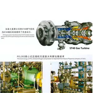 DTEC-turbina de Gas eléctrica QY40, conjunto de paquete de cogeneración de calor y electricidad