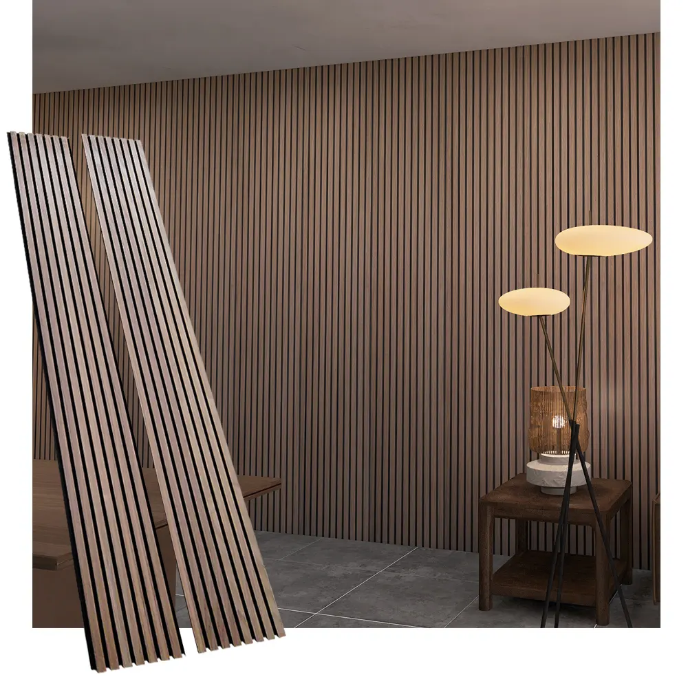 لوح حائط خشبي عازل للصوت من البوليستر من KKASARO مناسب لغرفة المعيشة