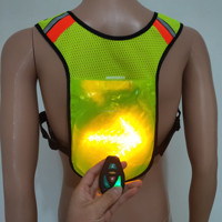 Gilet réfléchissant de clignotant LED pour vélo, bicyclette, prix d'usine