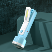 Lampe de poche pratique à LED pour le camping en plein air avec lumière latérale cob lampe de poche rechargeable