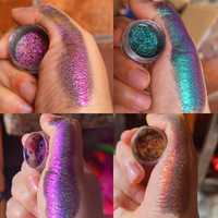 Poudre acrylique Highlight arc-en-ciel Laser optique caméléon symphonie polarisée paillettes ciel étoilé liquide ongles Chrome Mica Nail Art