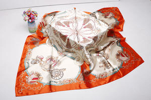 Damen Horse Print Hijab Schal Mode Bandana Satin Seide Quadrat Haar Schal Schal 90X90cm Support Custom Pattern - Product Image 4