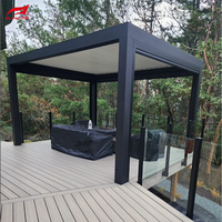 Wasserdichter Pavillon Motorisierte Outdoor Pergola Markise Garten Baldachin Lamellen Kits Dachs ystem Aluminium Pergola
