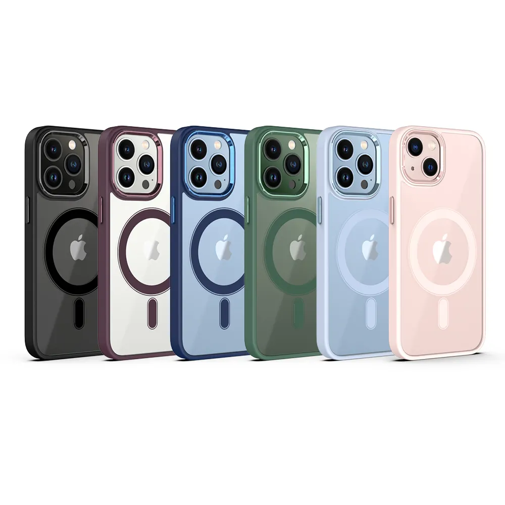 Voor Iphone 13 Magnetische Case Cover Shockproof Draadloos Opladen Voor Magsafe Clear Cell Phone Case Voor Iphone 13 Pro Max case