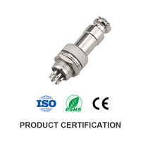 Conector GX12 de 7 Pines para Aviación, Envío en 7 Días, Calidad Industrial, Chapado en Oro y Níquel, 2 Conectores de 7 Núcleos