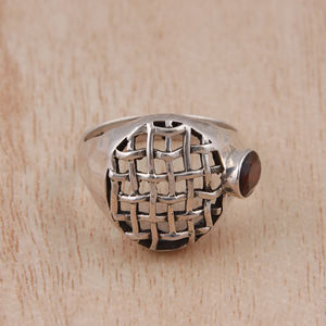 พลอยโกเมนทรงกลมแบบคลาสสิกสินค้าขายดีเครื่องประดับประเภทประเภทประเภทเครื่องประดับที่สวยงามตามธรรมชาติสำหรับงานแต่งงาน - Product Image 2