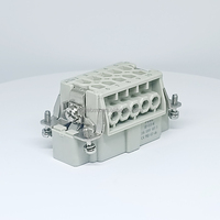 Connecteur d'alimentation industriel robuste Harting 10 broches IP65 500V, contacts en cuivre, prise 16A HE-010-M