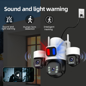 Caméra de sécurité domestique sans fil SHUZHI, CCTV, carte SIM 4G, solaire, surveillance, WiFi, caméra extérieure, WiFi <span class=keywords><strong>Camara</strong></span>, 6MP, trois objectifs, 3K - Product Image 4