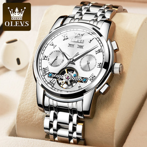 Orologio da Polso da Uomo OLEVS 6607 Automatico Meccanico OEM in Acciaio Inossidabile <span class=keywords><strong>a</strong></span> <span class=keywords><strong>Carica</strong></span> Automatica Tourbillon di Lusso Impermeabile - Product Image 4