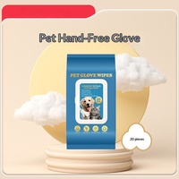 Lingettes-gants portables pour animaux de compagnie, lot de 6, pour le nettoyage des chiens et des chats à la maison, en voyage, lors des promenades et des séances de toilettage