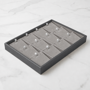 Customized Color Jewelry Display Tray Store <b>Ring</b> Bracelet Chain Velvet Jewelry Tray for Jewellery Exhibition Counter Store - Product Image 6