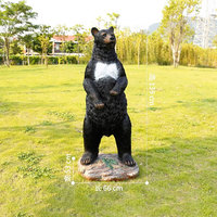 Sculpture réaliste d'âne mâle en fibre de verre S386, faite à la main, résistante aux UV et à l'eau, décoration d'art de jardin autoportante, animal d'extérieur