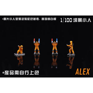 En Existencia, Figuras de PVC de la Tripulación de Mantenimiento del Hangar Modelo ALEX de Taiwán, Escala 1/100, 26 Piezas, Escena de Servicio Gundam MS - Product Image 4