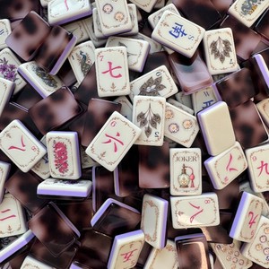 Nuevas fichas <span class=keywords><strong>de</strong></span> Mahjong <span class=keywords><strong>de</strong></span> lujo <span class=keywords><strong>de</strong></span> <span class=keywords><strong>la</strong></span> serie Joy <span class=keywords><strong>de</strong></span> Woodlands Society, con diseño <span class=keywords><strong>de</strong></span> caparazón <span class=keywords><strong>de</strong></span> tortuga, <span class=keywords><strong>de</strong></span> acrílico americano <span class=keywords><strong>de</strong></span> una sola capa, 160 fichas. - Product Image 1
