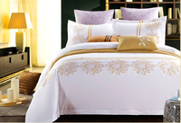 Ensemble de literie de chambre à coucher 100% coton, drap de lit de couleur blanche, taille unique en percale