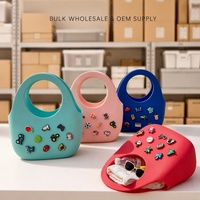 Sac de rangement réutilisable en silicone, pochette fourre-tout étanche, sac à main portable pour la plage, les voyages, l'organisation à domicile, vente en gros OEM ODM directe