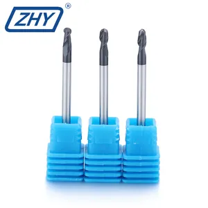 ZHY Solid Carbide PCD CBN diamond cut tool high speed rib ball End Mill