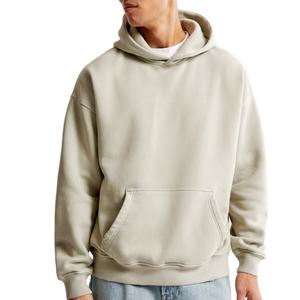 Supplier Custom Logo Plain Hoodies Oversized <b>Thick</b> Unisex Soft Cotton High Quality 400 GSM French Terry Cotton Hoodies - Product Image 2