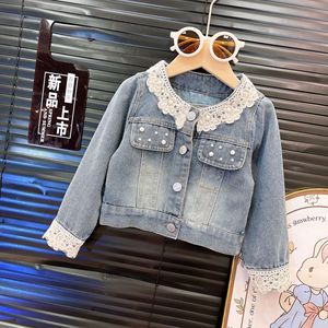 Completo Autunno 2026 per Bambine: Vestito Principessa in Pizzo con Giacca in Denim, Set 2 Pezzi, Costume Elegante per Feste - Product Image 3