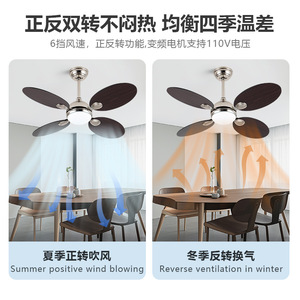 <b>Ceiling</b> <b>Fan</b> Light 42 Inch Led With Acrylic Lampshade Modern Minimalist Living Room Commercial Use - Product Image 4
