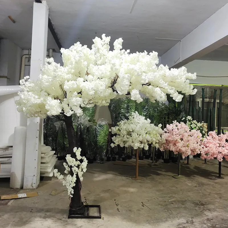 I52 Artificial Cherry Blossom Árvores Handmade Luz Rosa Árvore com Base Indoor Outdoor Home Office Festa de Casamento