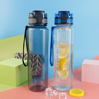 Bouteille d'eau en plastique Tritan sans BPA avec infuseur de fruits filtre infuseur de citron infuseur de thé en verre céramique bouteille de boisson en matériau PC