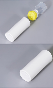 Personalización al por mayor 30ml 50ml 100mL 120ml 150ml 200ml bomba de anillo amarillo cuerpo de botella sin aire blanco para el cuidado de la piel - Product Image 5