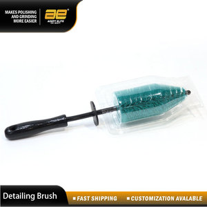 Brosse de nettoyage et de <span class=keywords><strong>lavage</strong></span> de roues de voiture bleue haute performance 15/18 pouces avec manche en plastique et poils en PP pour le detailing automobile - Product Image 5