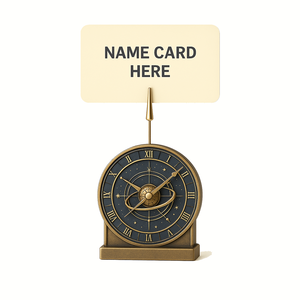 WeiVista Astronomical Clock Resin Card Holder Retro Name Tag Stand Office Desktop Display Supplier