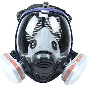 Masker wajah, <span class=keywords><strong>Respirator</strong></span> pelindung kimia lukisan semprot masker <span class=keywords><strong>Gas</strong></span> penuh tahan debu dipoles profesional - Product Image 5