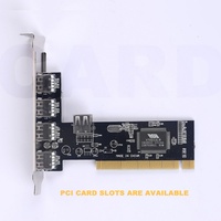 Bajeal Kullanılmış USB 2.0 PCI Genişletme Kartı 5-Port Hub (12-Mbps) 12 Ay Garantili Windows 10/8/7/Vista/XP/Linux Siyah %120 Stokta