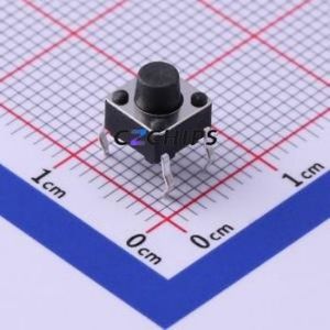 TS666CJ Tactile <b>Switch</b> Through hole Component (THT)-4P,6x6mm <b>Switch</b> Single Pole Single Throw Round Button 2.5N Through Hole - Product Image 1