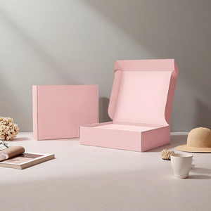 カスタムピンクカラー化粧品段ボール製メーラー包装、美容製品郵送用郵便発送箱（ロゴデザイン付き） - Product Image 3