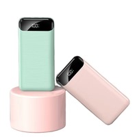 Banco de Energía con Múltiples Puertos USB, 10000 mAh, 5 V, 2.1 A, Pantalla Digital, Batería de Carga Rápida para Teléfono, Estación de Carga