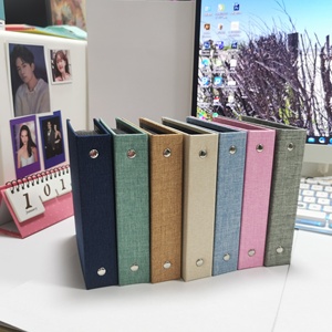 Album Portafoto Rettangolare in Tessuto Cotone-Lino, Personalizzabile, Stampa Offset, Stile Inserto a Fogli Mobili per Carte KPOP Lomo - Product Image 2