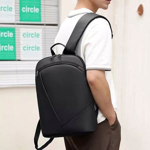 OEM Slim Lightweight Business Laptop <b>Backpack</b> Men Black Waterproof <b>Nylon</b> Computer <b>Backpack</b> Bag College Student School Bags - Product Image 5