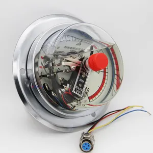 China Reliable Operation Electric Contact Pressure Gauge Magnetic Pressure Gauge Back Installation Method